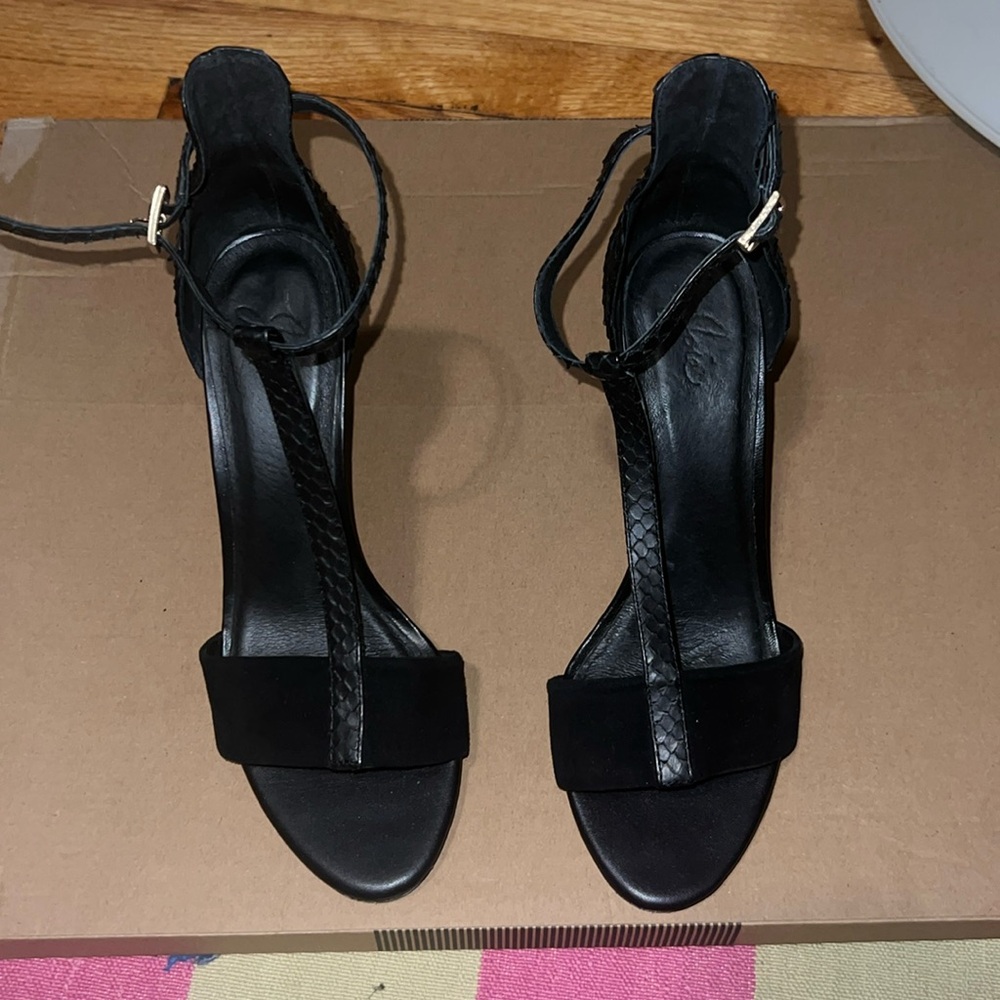 Joie Leather and Snakeskin Heels